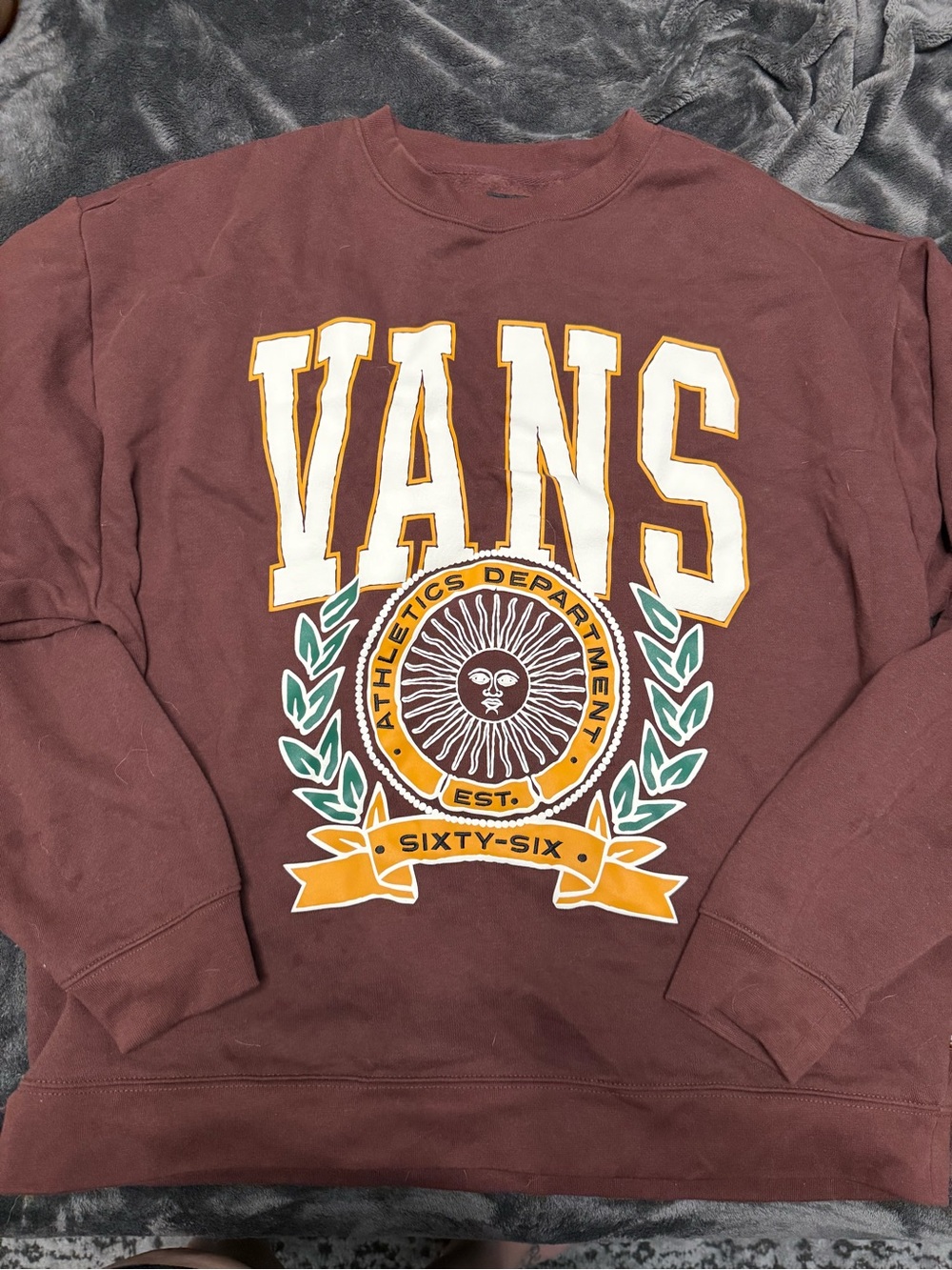 Vans brown oversized crewneck Sweatshirt size L